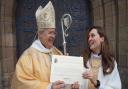 Revd Natasha Quinn-Thomas from Rhyl with Bishop of St Asaph, Revd Gregory Cameron. Photo: Diocese of St Asaph
