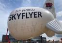 The Zip World Skyflyer being inflated in Rhyl last summer. Photo: Tony Wilson / Rhyl Journal Camera Club