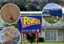 Pontins. Inset: Some of the problems Tim encountered at Pontins Prestatyn. Photos: Walk With Me Tim