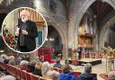 Former Archbishop Rowan Williams gives a masterclass on prayer at St Asaph Cathedral.