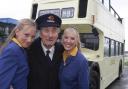 Actor Stephen Lewis (centre), who played Blakey, revisiting Pontins in 2004. Photo: Ceidiog PR
