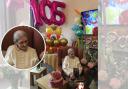 The room was decorated beautifully with balloons for Nancy's 105th birthday!
