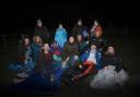 Participants in ClwydAlyn's sleepout at Mold Rugby Club