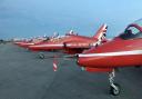 Red Arrows at Hawarden Airport.