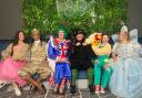 The Jack and the Beanstalk cast in costume in Rhyl.
