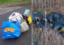 Fly-tipped rubbish in Rhyl