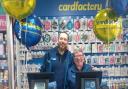 Staff at Card Factory on the opening day of its new Rhyl store