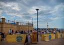 The Shack's outdoor seating area on Rhyl promenade