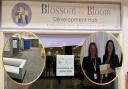 Blossom & Bloom's new development hub. Inset: Joanne Garratt and Vicky Welsman-Millard of Blossom & Bloom