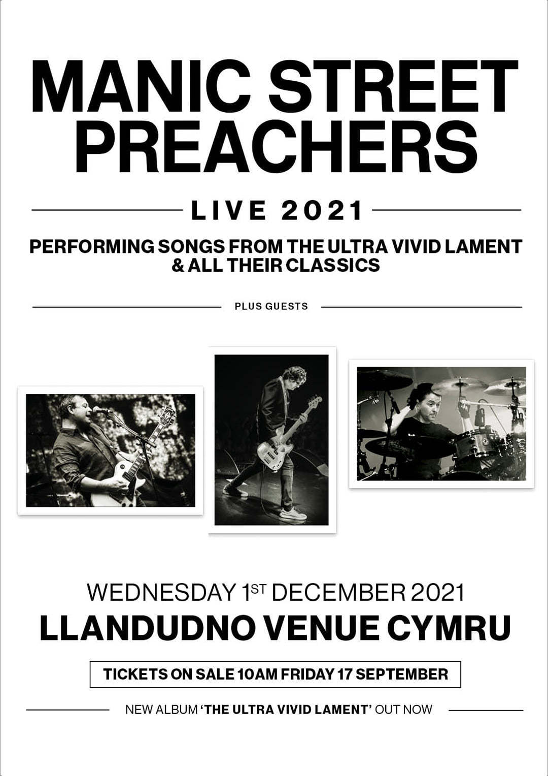 Manic Street Preachers have added Llandudno to their UK tour later this year.
