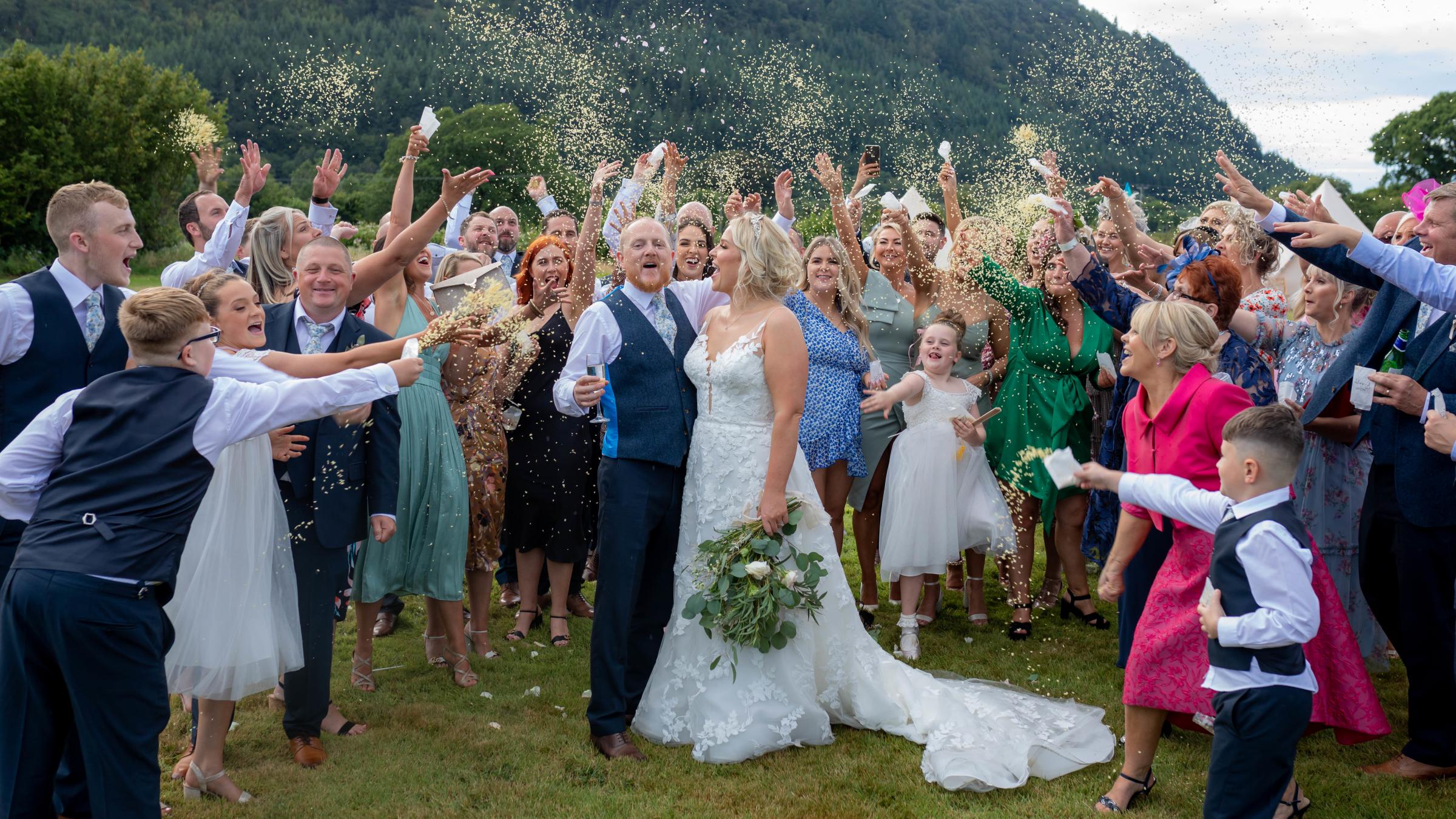 Jess and Deans wedding at Hafod Farm. All photographs: Nathan Roberts Photography