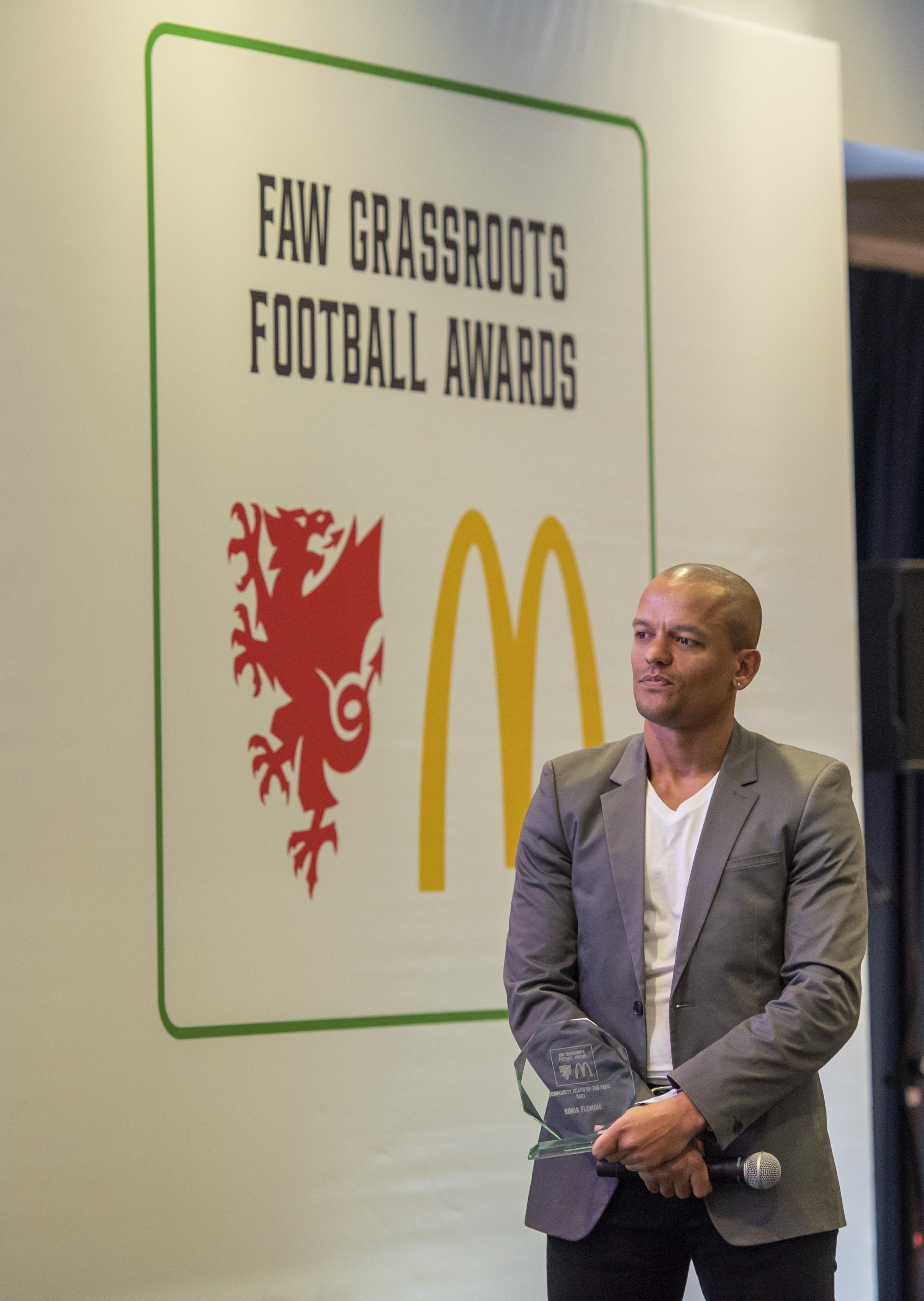 CARDIFF, WALES - 13 NOVEMBER 2021: FAW McDonald’s Grassroots Football Awards 2021 Ceremony ahead of the Wales & Belarus at the Cardiff City Stadium on the 13th of November 2021. (Pic by Andrew Dowling/FAW)