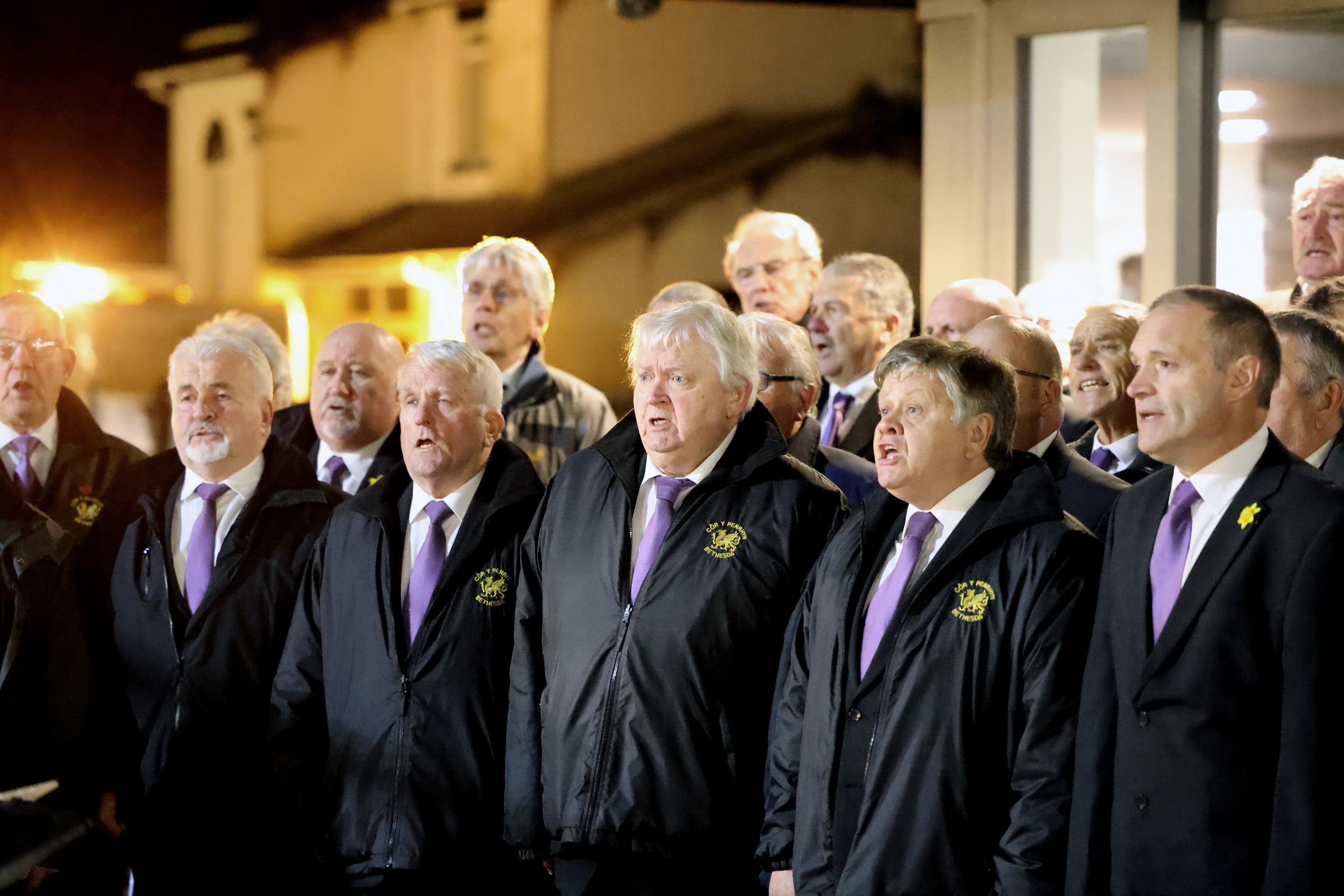 Launch of the farmers market at Aber Falls - Penrhyn Male Voice Choir.