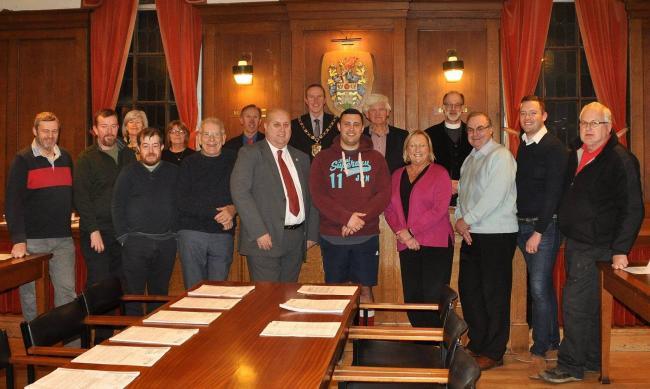 Group shot of some of the town councillors from what was thought to be the last meeting in the chamber. Picture: Anton Sampson