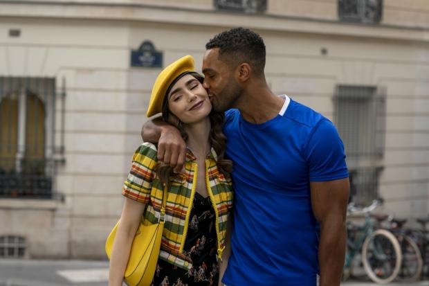 Rhyl Journal: (Left to right) Lily Collins as Emily and Lucien Laviscount as Alfie. Credit: Netflix