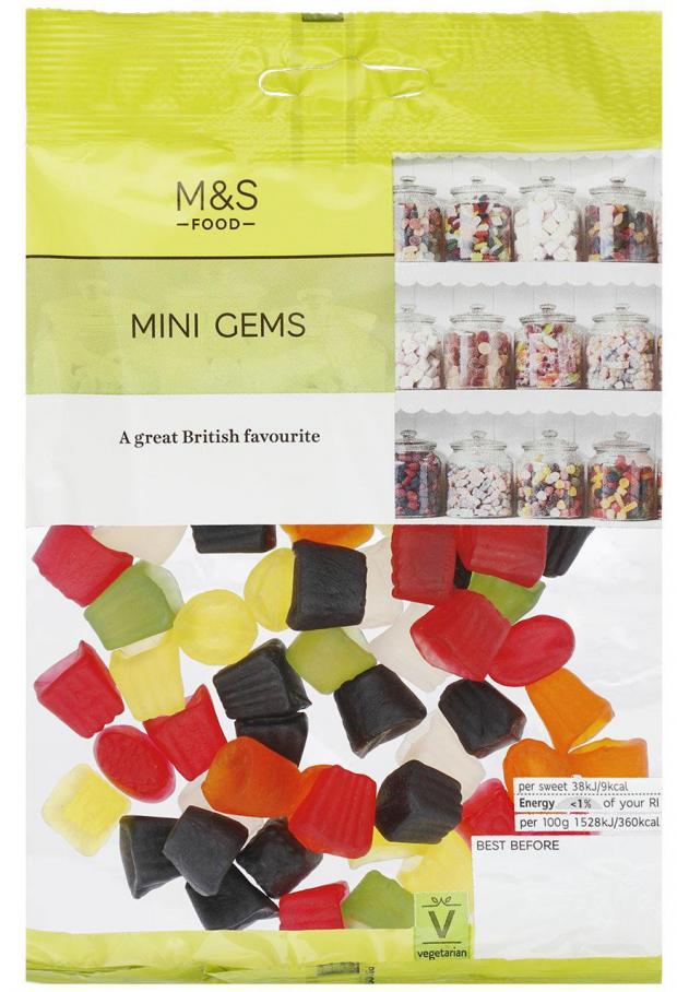 Rhyl Journal: Undated handout photo issued by Marks and Spencer of a packet of Mini Gems. Marks and Spencer has changed the name of its popular Midget Gems sweet to avoid offending people with dwarfism rebranding its version of the confectionery as Mini Gems following a campaign by a disability academic. 