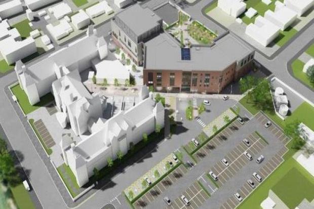 An artist's impression of the North Denbighshire Community Hospital in Rhyl. Picture: BCUHB