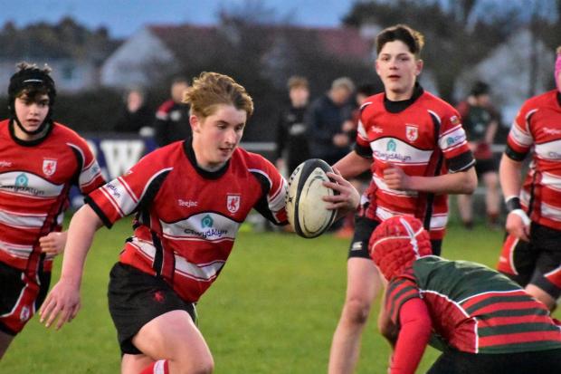 A picture from Rhyl RFC under-15s' win against Wrexham