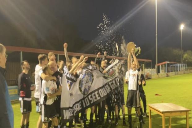 CPD Y Rhyl 1879 lift the Cookson Cup