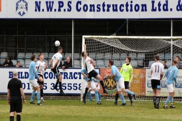 A picture from Rhyl's win against Llandyrnog on April 30