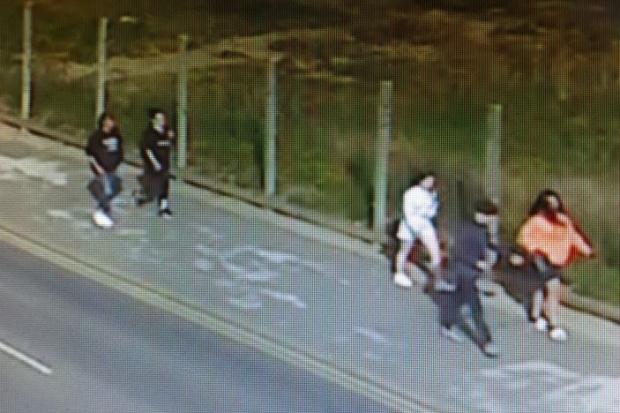 Police are looking into this group of youths following an assault in Rhyl.