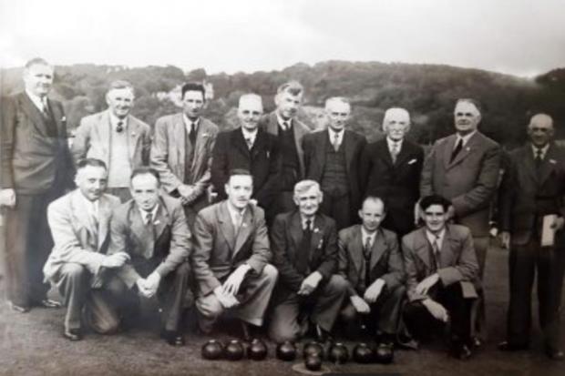 The Menai Bridge Bowling Club team of 1953-54. Photo: Ann Banks