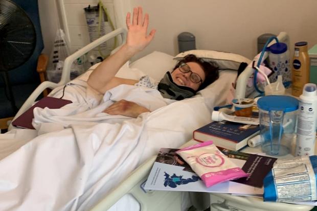 Vania Tong on her new ward at the Royal Stoke University Hospital. Photo: Stu Tong