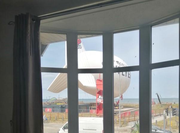 Rhyl Journal: The view of the Skyflyer from the resident's bedroom window