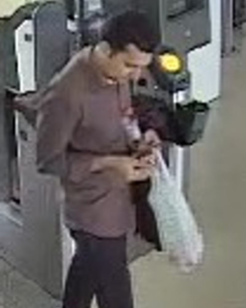Image of a man police want to question after a sexual assault at Rhyl station. Image: BTP