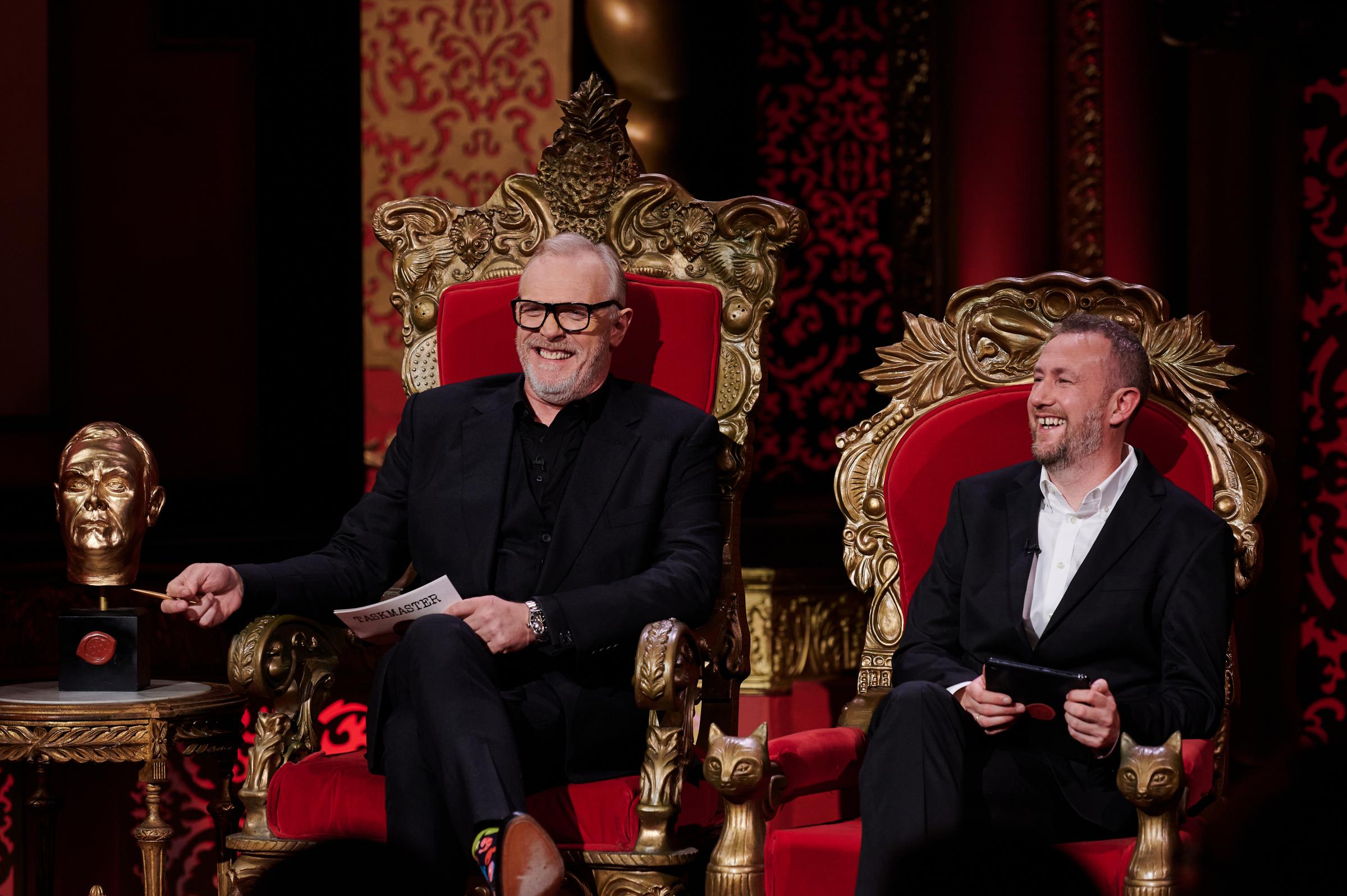 Undated Handout Photo from Taskmaster. Pictured: (L-R) Greg Davies and Alex Horne. 
