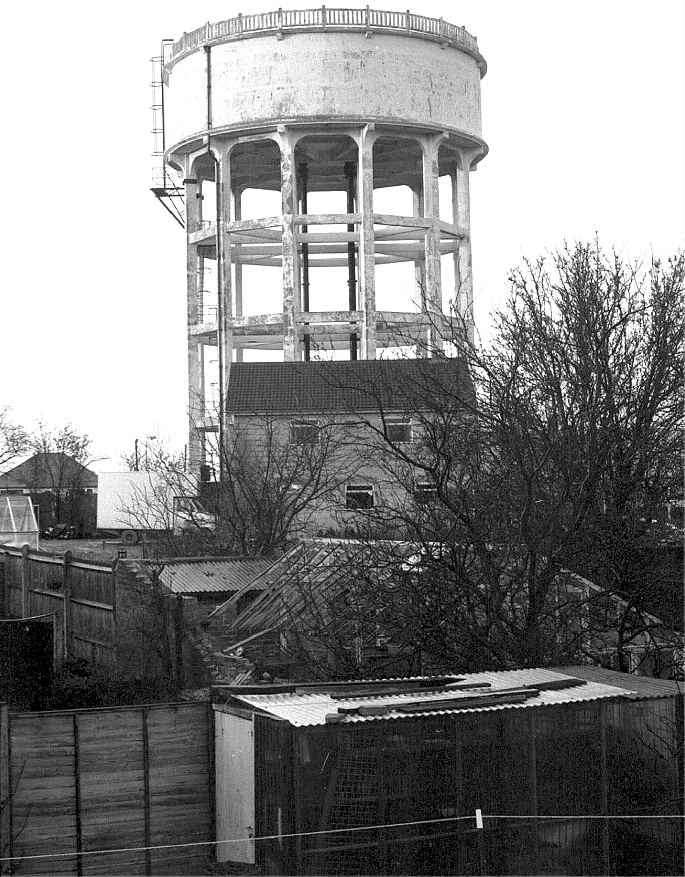 Water tower in Rhyl in 1982.