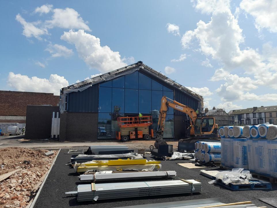Work on the Queens Market in Rhyl is nearing completion (Image: Denbighshire County Council)