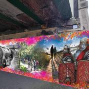 Andy Birch's winning design for the mural at Prestatyn station