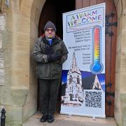 Reverend David Ash at the door of Christ Church Prestatyn