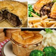 Three different meat pies. Credit: PA