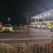David Hamer took this picture outside the Grange hospital in the early hours of Monday, February 28.