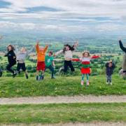 Youngsters from Ysgol Pen Barras, Ruthin, and Ysgol Pentrecelyn who will compete at the Urdd Eisteddfod. Picture: Ffion White