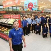 Some of the team at the new Aldi store in Bangor. Photo: Keith Freeburn