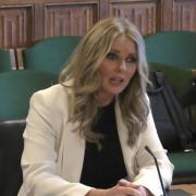 Carol Vorderman, Patron, Menopause Mandate, answering questions in front of the Women and Equalities Select Committee at the House of Commons, London, on the subject of Menopause and the workplace.