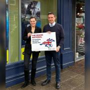 Vale of Clwyd MP Dr James Davies placing his bet at William Hill in Prestatyn.