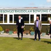 A friendly game of crown green bowls at Rhuddlan Bowling Club