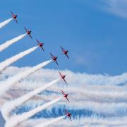 The Red Arrows finished the show on both days