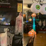 Halloween decorations at The Seagull