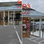 Flooding at Sainsbury's, Rhuddlan