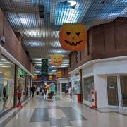 Halloween decorations at the White Rose Centre.