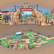 A projected image of the new adventure golf course
