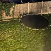 The mystery trampoline which appeared in the family's garden