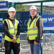 NVQ level 3 apprentice Callum Jones and site manager Dylan Richards.