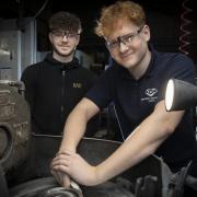 Rhys Butler, left, and Corey Jones who are building careers in engineering with Kinmel Bay firm Continental Diamond Tool.