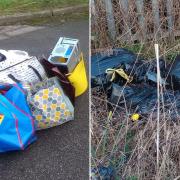 Fly-tipped rubbish in Rhyl